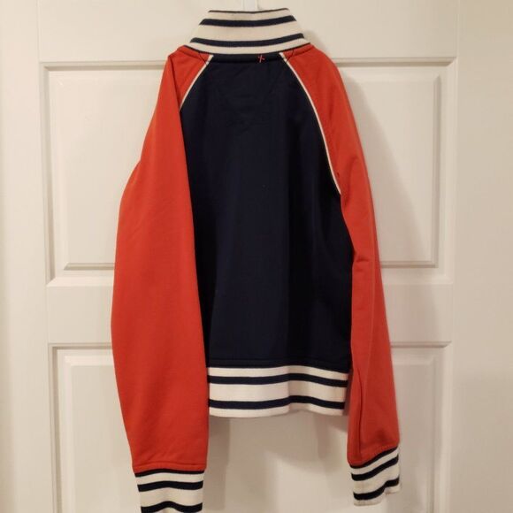 Tommy Hilfiger Boy's Orange Navy Polyester Bomber Jacket - Size XS or 4/5 - Picture 8 of 15